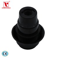 E14 black bakelite lamp socket  half thread with ring ,with metal nut lamp socket lamp base